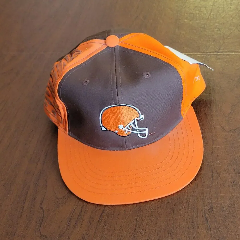 Vintage Youth Cleveland Browns Team NFL 2-Tone Snapback Hat Adjustable NFL 90's